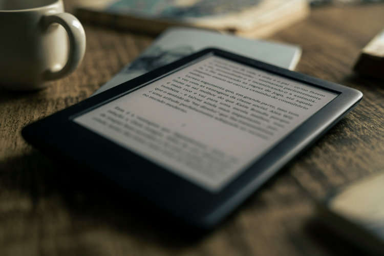 eBook on tablet