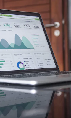 Homepage image with marketing analytics screen